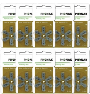 Phonak No:10 Işitme Cihazı Pili 10 Paket 60 Adet -Bera Odyoloji